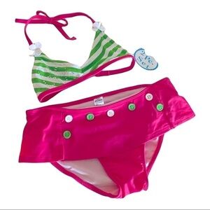 Swim AMY BYER Two Piece Swimsuit with Button Detailing